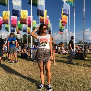 Show Me Your Mumu Fringe Suede Skirt